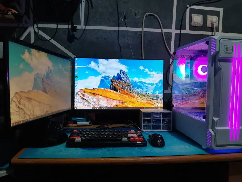 PC Sett Monitor Intel + VGA Gigabyte + Ram 16gb + NVMe jual cepat bu