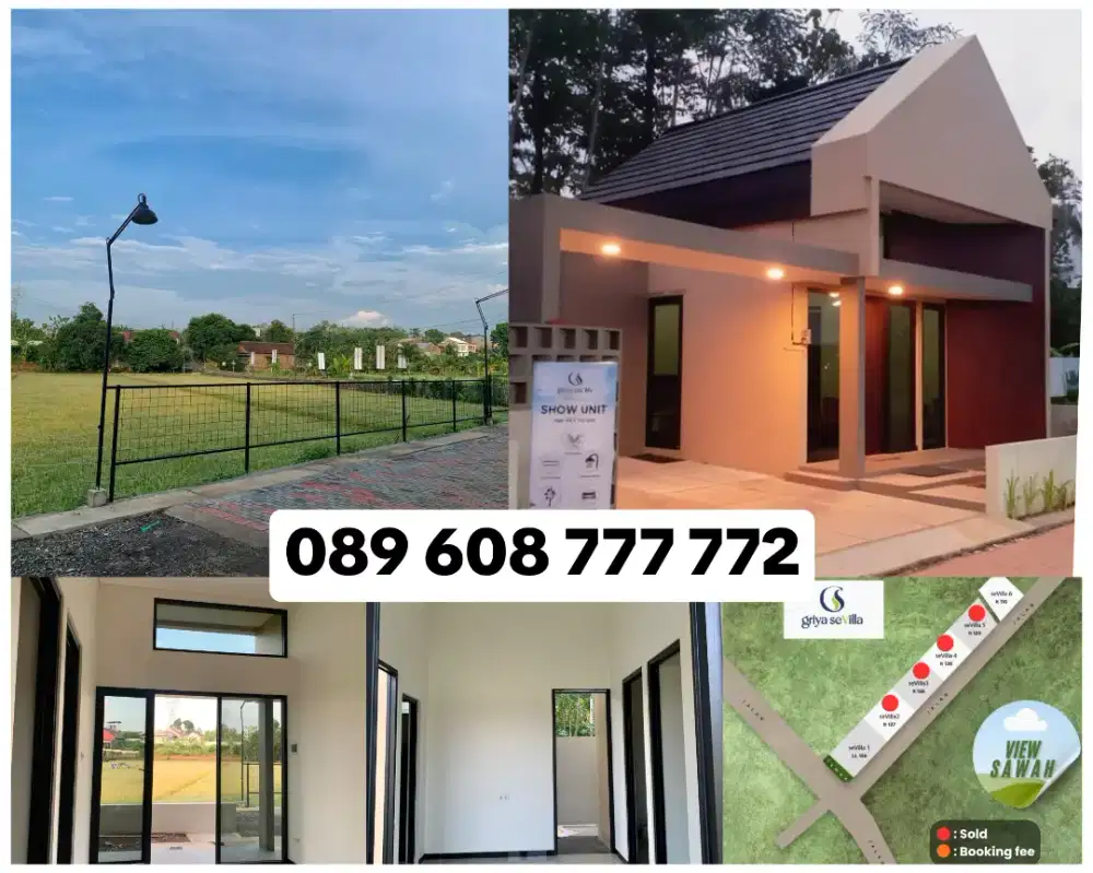 Rumah villa view sawah di mijen Semarang