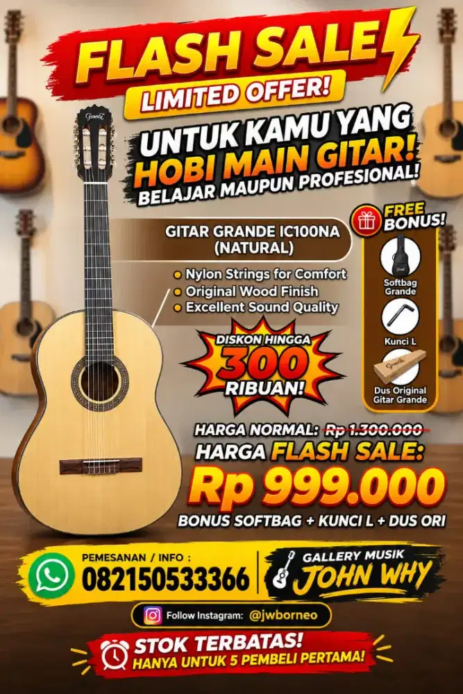 Gitar Grande IC100 NA (Natural)