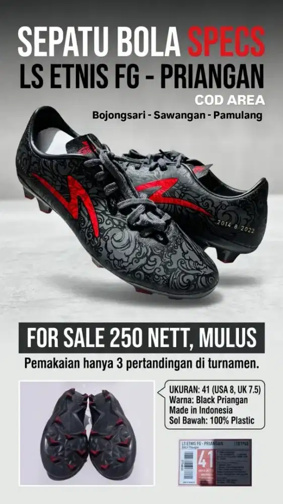 Sepatu Bola LS Etnis Priangan