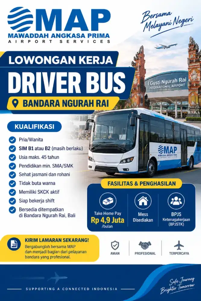 LOWONGAN KERJA DRIVER BUS – BANDARA NGURAH RAI BALI