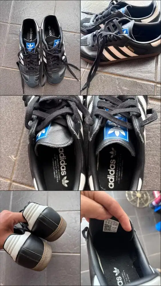 Preloved guys, adidas samba OG black white uk 41/ 1/2