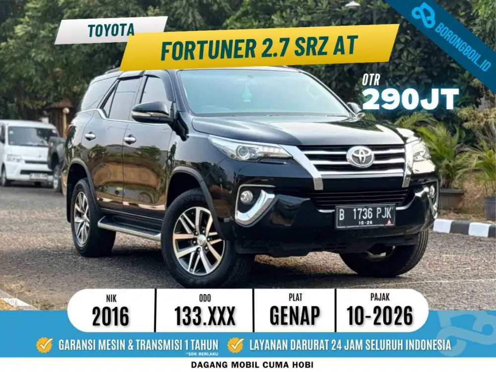 TERMURAH Toyota Fortuner SRZ 2.7 AT 2016 Hitam Metalik