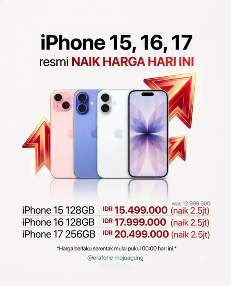 IPHONE TERBARU DI ERAFONE MOJOAGUNG