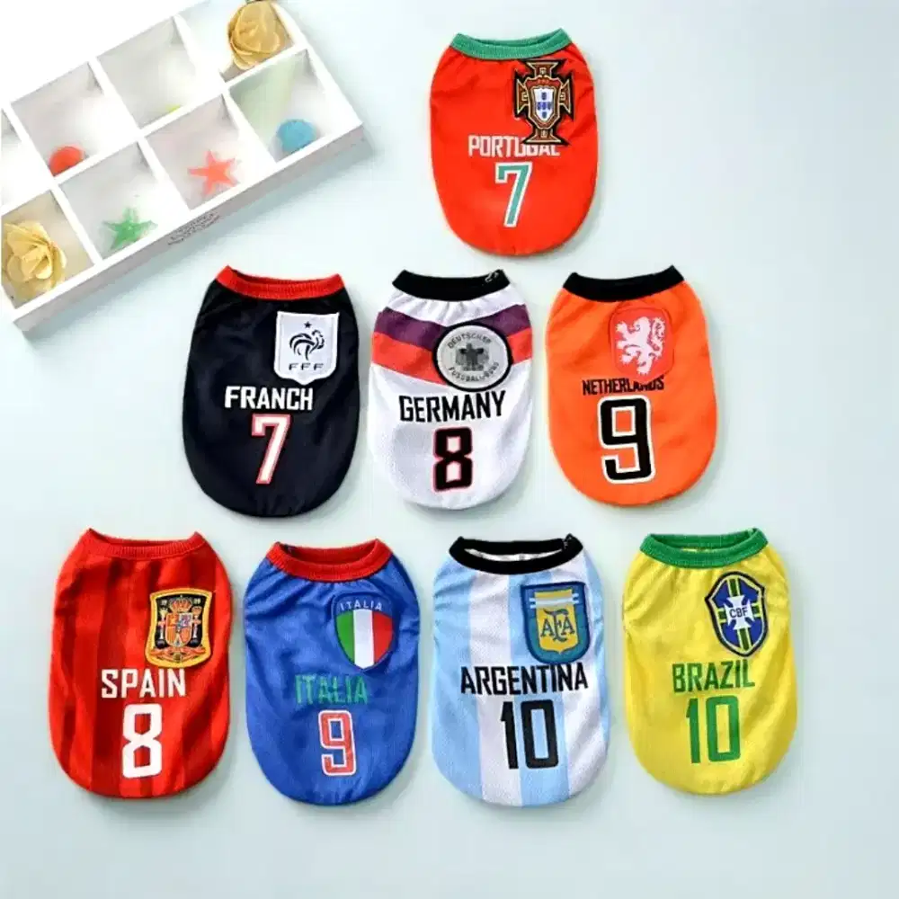 Baju Kucing Anjing Jersey ukuran S