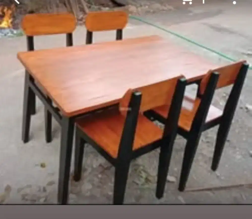 1Set meja makan+4kursi sanfaran