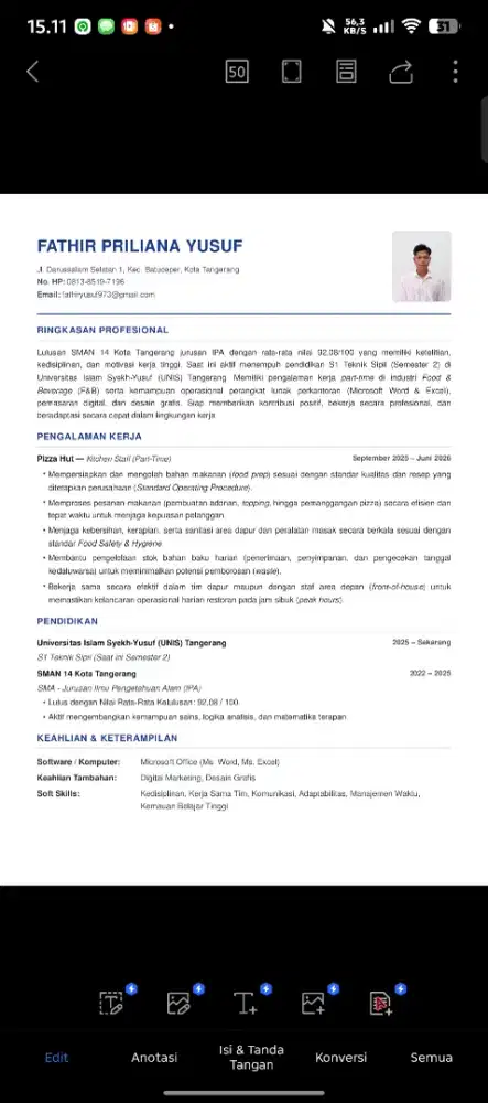 Siap kerja bagian Administrasi
