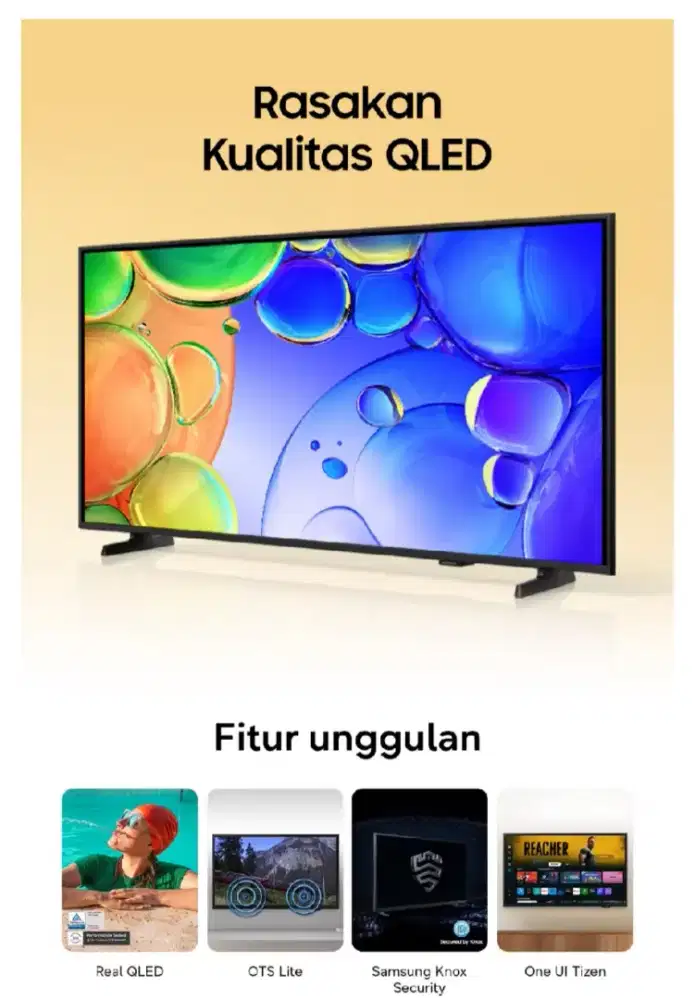 QLED Samsung 43 SmartTV Netflix YouTube Digital  Garansi BARU