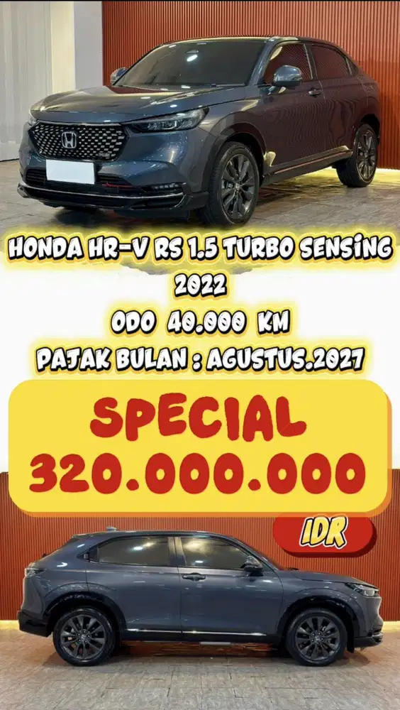 [ ODO 40.000 KM ] HONDA HR-V RS 1.5 TURBO SENSING AT 2022
