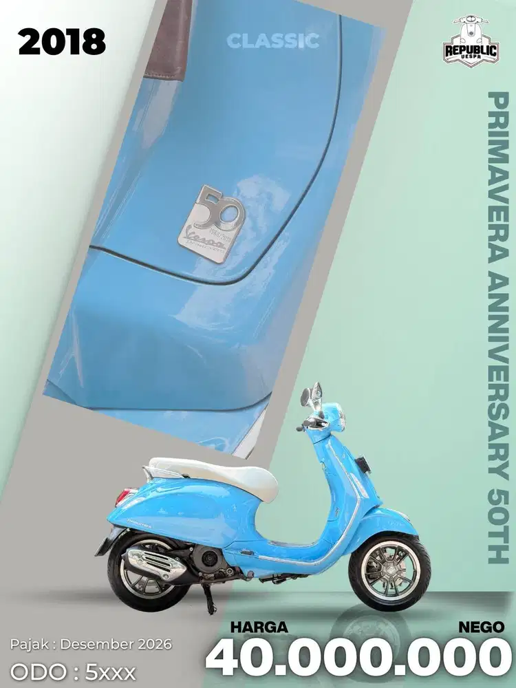 PIAGGIO VESPA PRIMAVERA 150 IGET ANNIVERSARY 50TH LIMITED EDITION