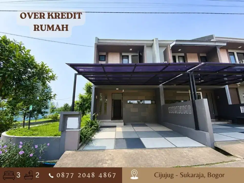Jual Rumah HOOK Over Kredit 93JT Graha Laras Sentul dkt Pemda Cibinong