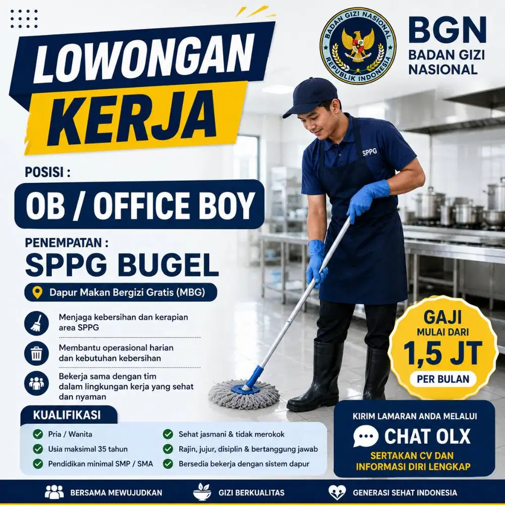 LOWONGAN KERJA – OFFICE BOY (OB) SPPG