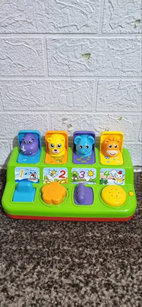 Pop up animal toys with sound and light edukasi cilukba