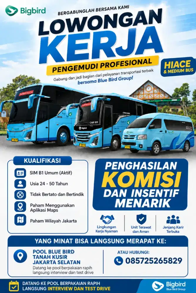 LOWONGAN KERJA SOPIR SHUTLE