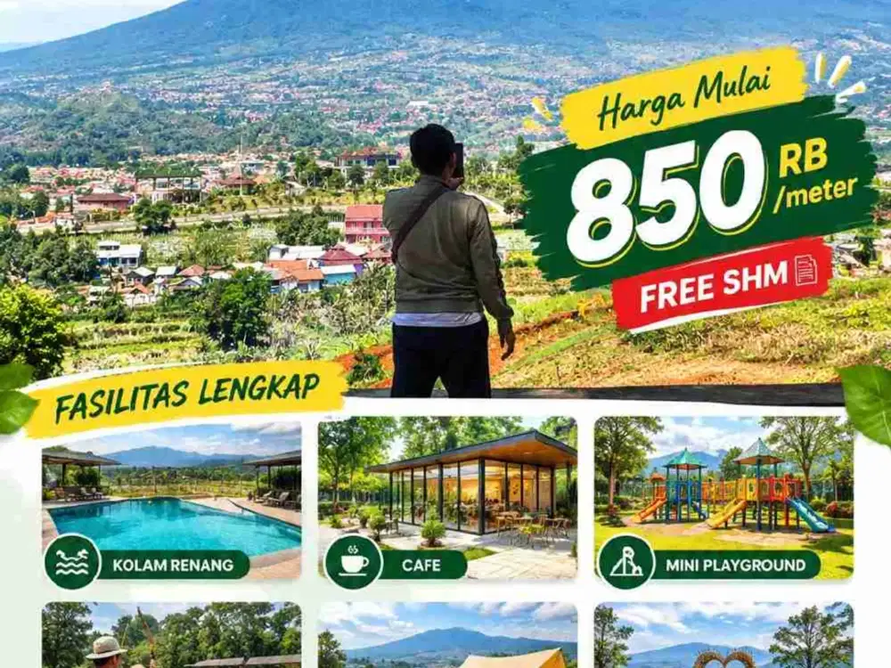 Miliki Segera Tanah View cantik MDPL 1000 dengan Fasilitas lengkap & Bonus free SHM Di Puncak kota bunga