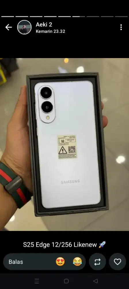 Samsung galaxy S25 edge 12/255 like New