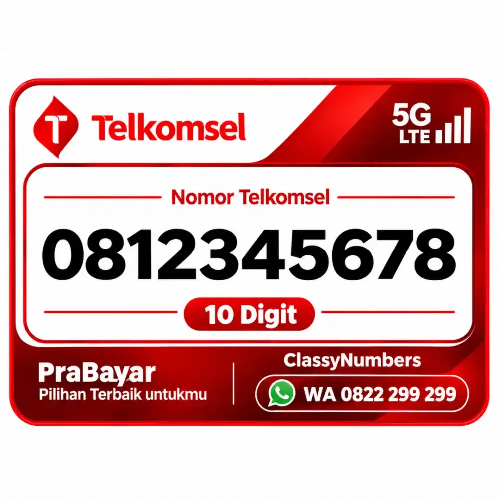 Nomor Cantik 10Digit simpati Telkomsel