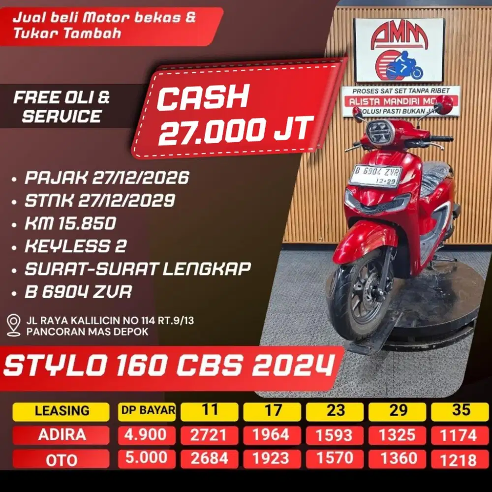 STYLO 160 CBS 2024 PAJAK HIDUP REMOT 2 CASH / KREDIT ALISTA