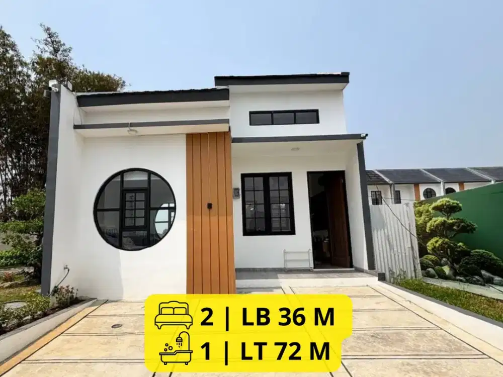 RUMAH JAPANDI STYLE – DP 5 JUTA DI KOPO KATAPANG LT 60 m² | LB 36 m² | 2 KT | 1 KM | CARPORT 2 MOBIL