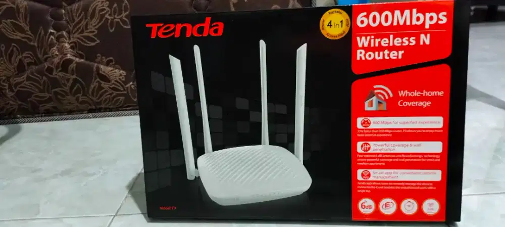 Wireless N Router Merk Tenda Model F9 600 Mbps