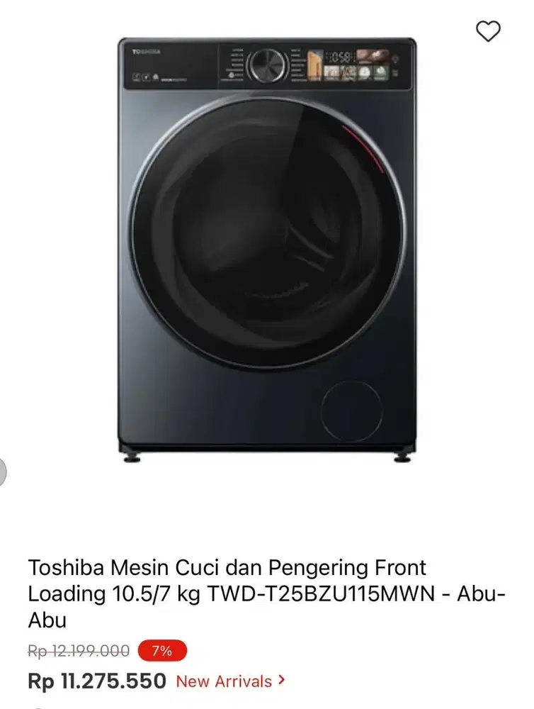 WM FRONT LOAD TOSHIBA 10.5kg