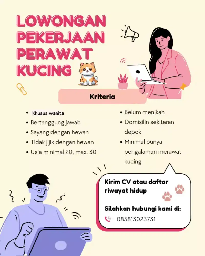 Lowongan perawat kucing