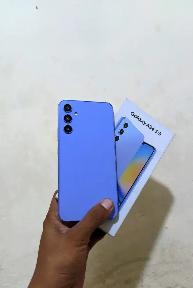 Samsung a34 5G mulus orian fulset 8/256gb ada minus