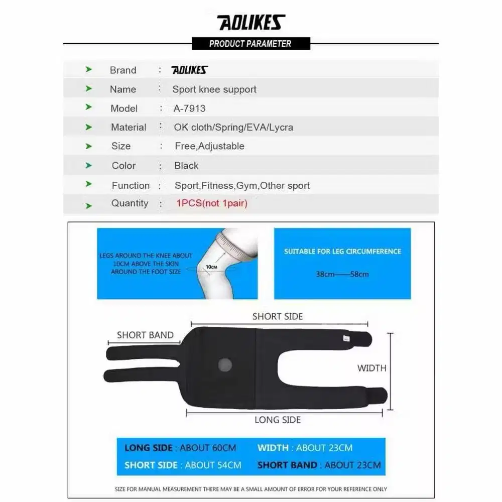 AOLIKES Knee Support Knee Pad Pelindung Lutut Decker Deker Lutut