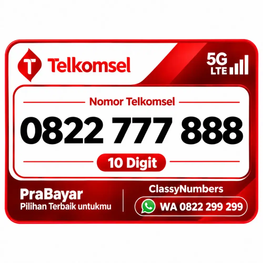 Nomor Cantik 10Digit simpati Telkomsel