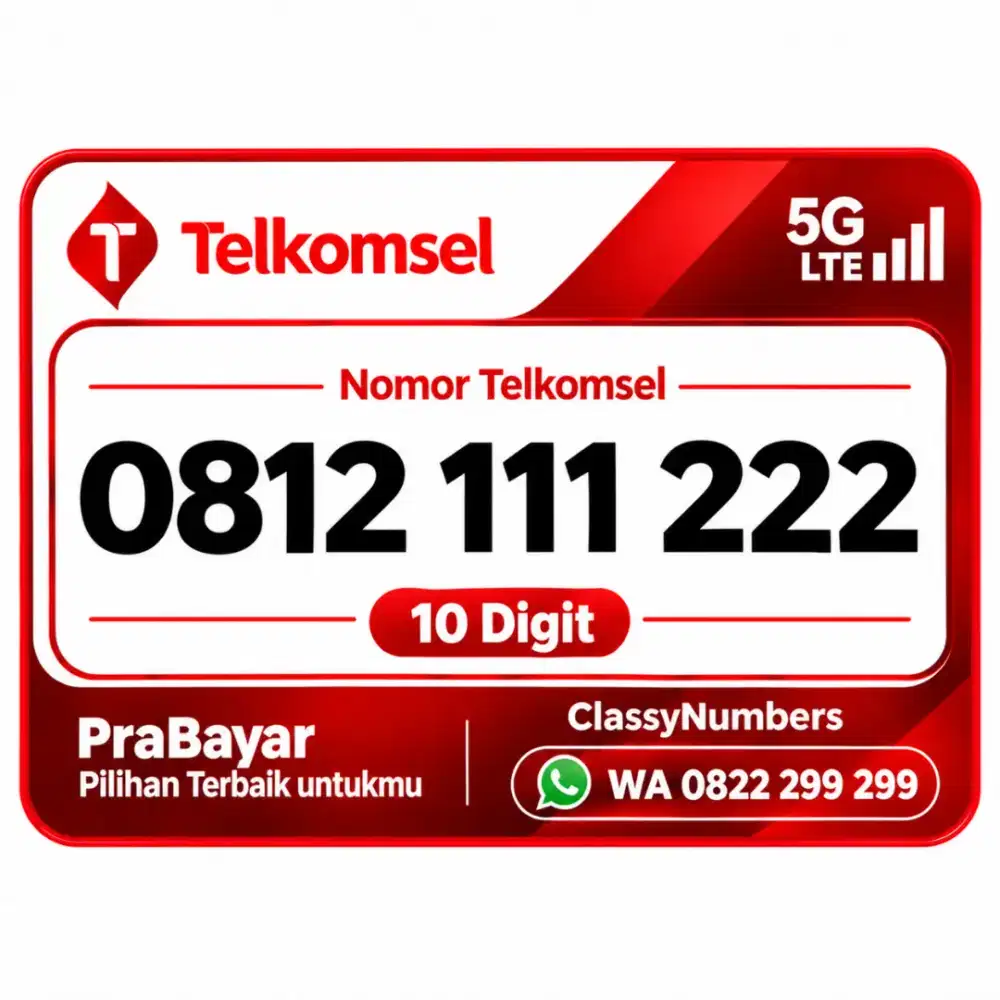 Nomor Cantik 10Digit simpati Telkomsel