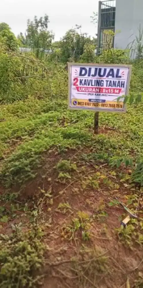 Dijual dua kapling tanah ukuran 8x15/kapling