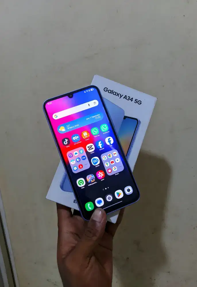 Samsung a34 5G mulus orian fulset 8/256gb ada minus