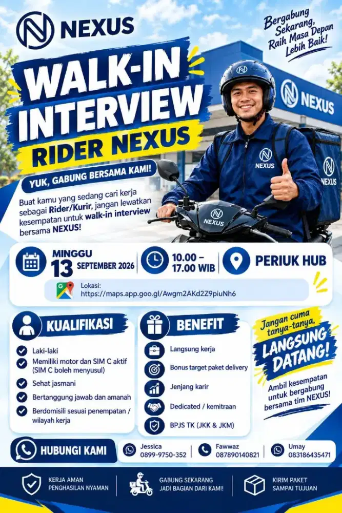 LOKER KURIR PERIUK TANGERANG