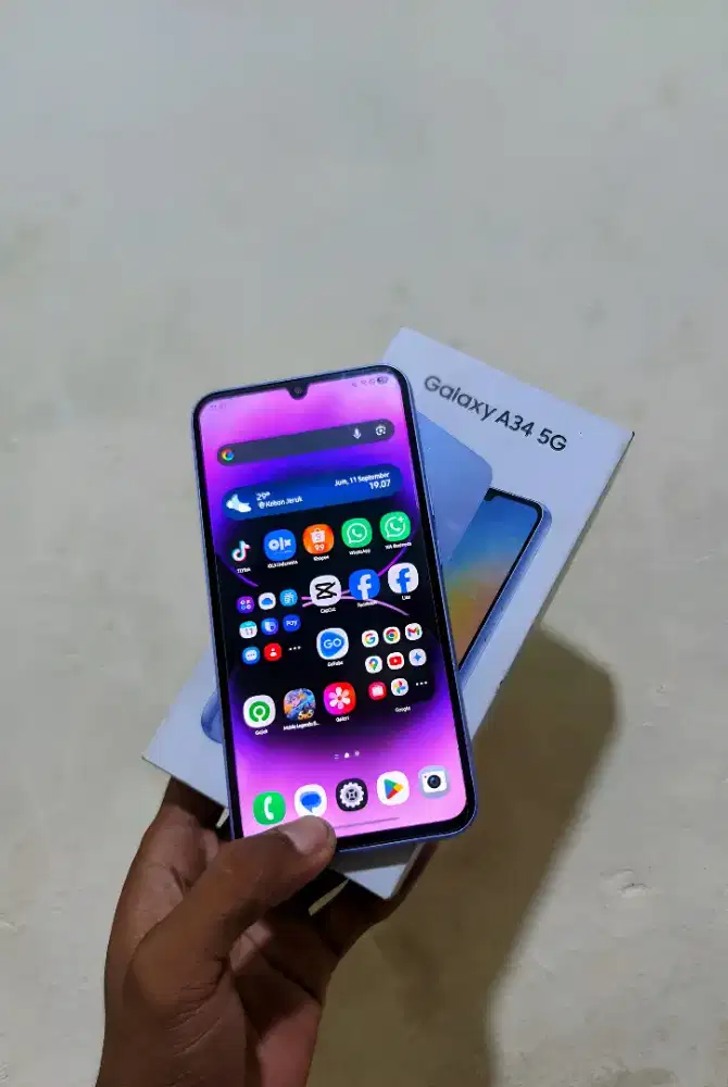 Samsung a34 5G mulus orian fulset 8/256gb ada minus