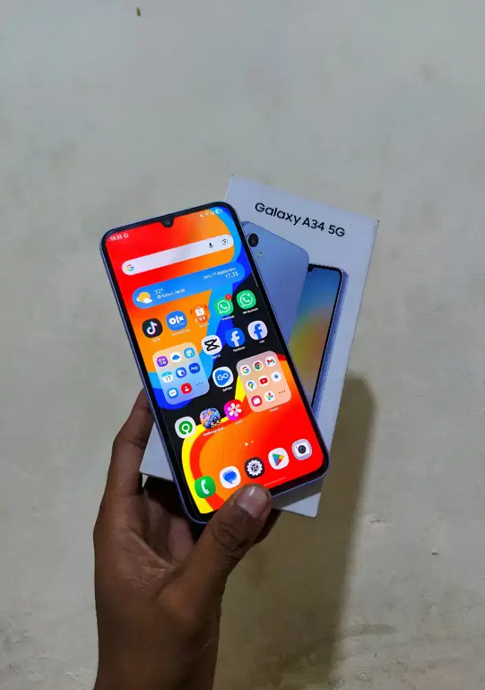Samsung a34 5G mulus orian fulset 8/256gb ada minus
