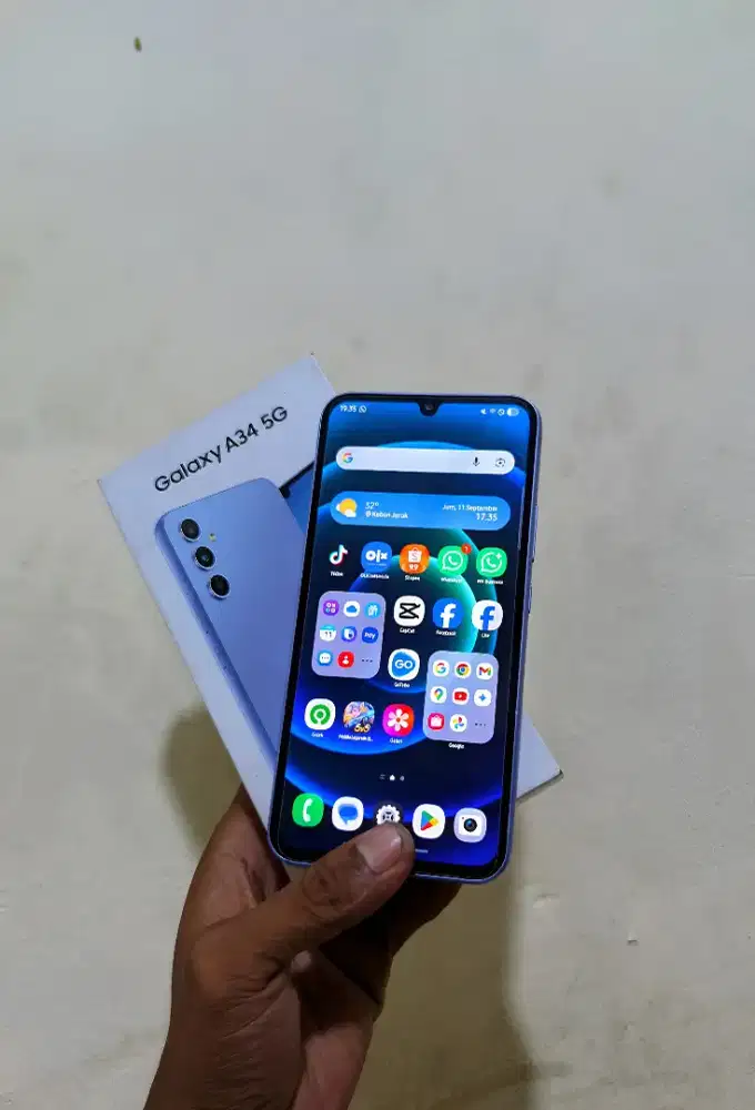Samsung a34 5G mulus orian fulset 8/256gb ada minus