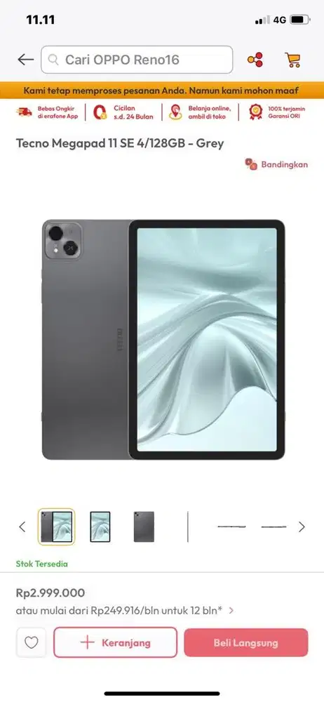Tecno Megapad 11 SE 2 4/128GB