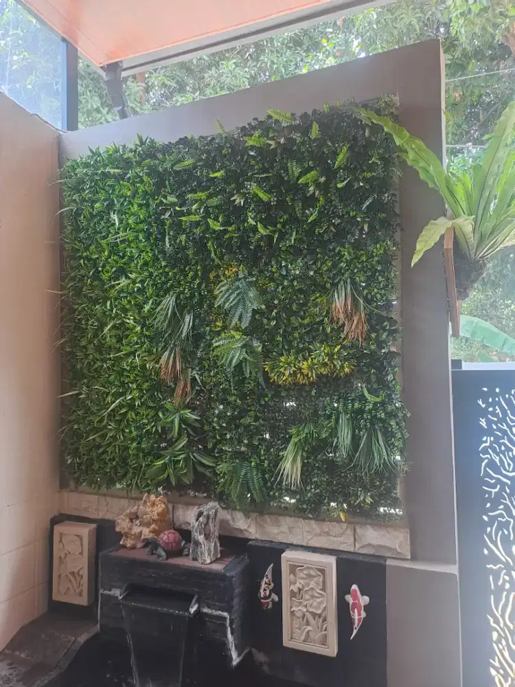 Ex. AZKO Artificial Vertical Garden, Tanaman dinding tidak hidup