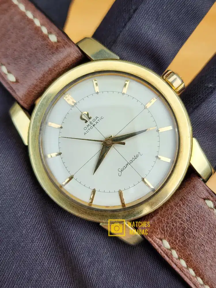 Jam Tangan Original Omega Seamaster CrossHair Gold Cap Automatic Swiss