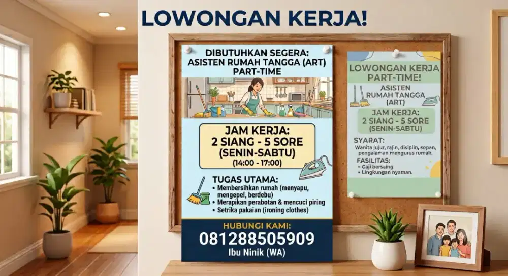 Lowongan kerja Asisten Rumah Tangga