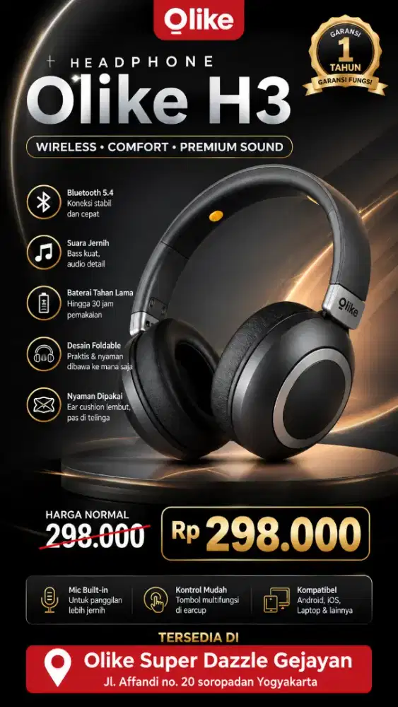Headphone wireless OLIKE H3