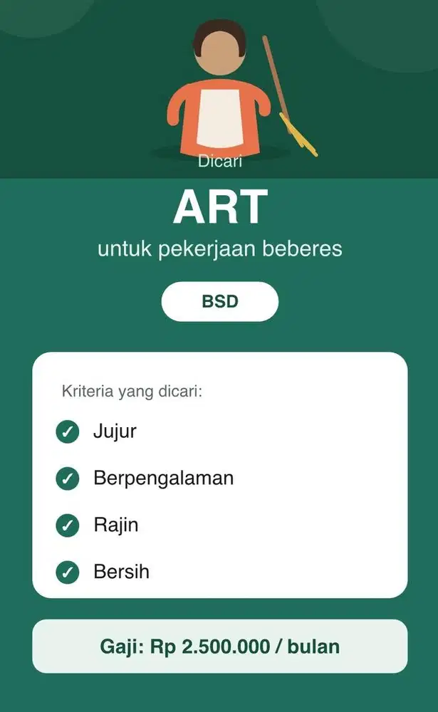 Dicari ART beberes