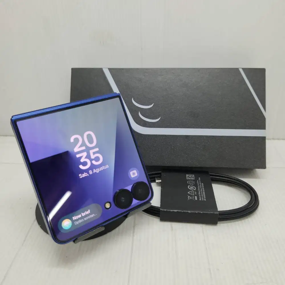 TERMURAH! SAMSUNG GALAXY Z FLIP 7 5G 12/256 BLUE FULLSET MINUS SEDIKIT