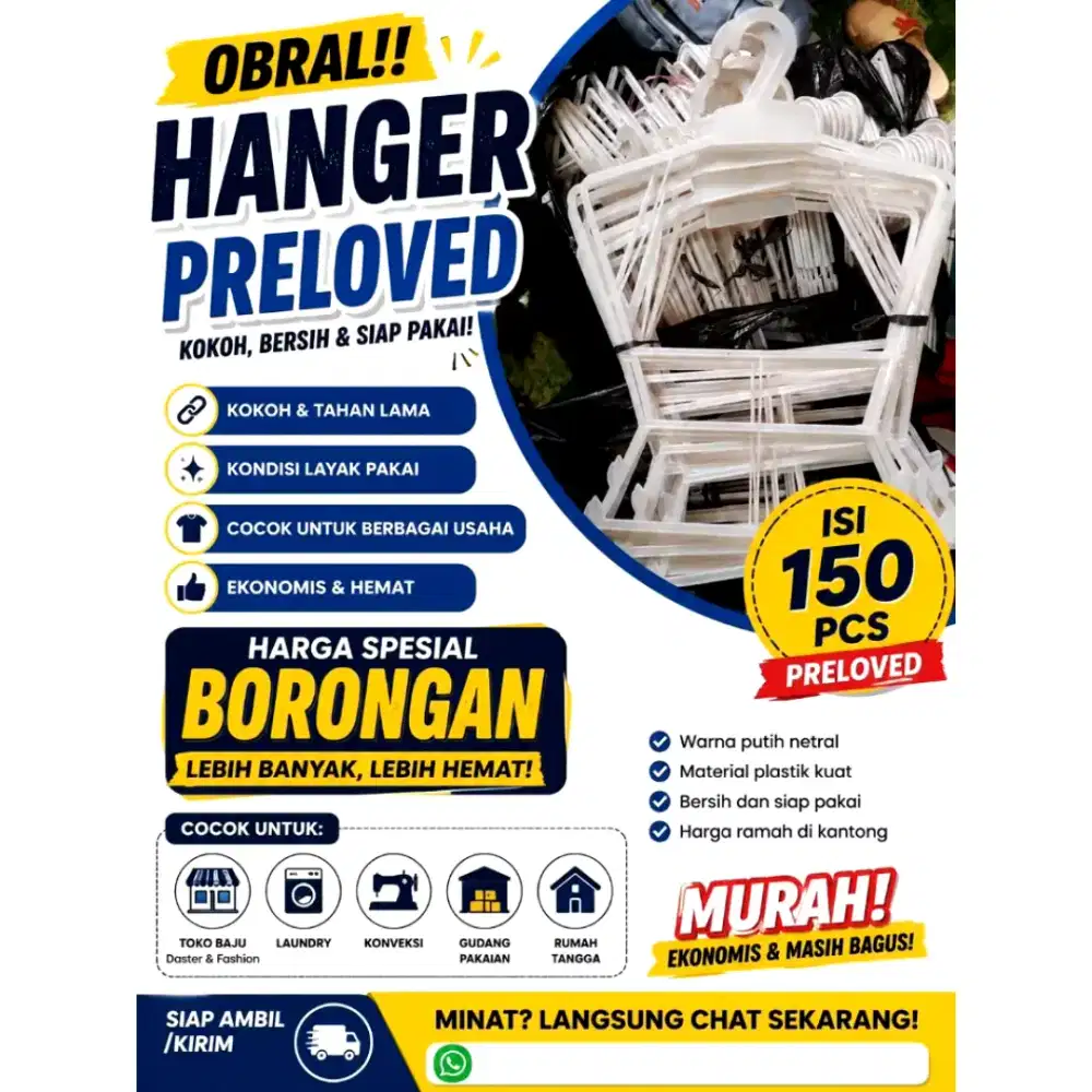Gantungan Baju Hanger distro putih