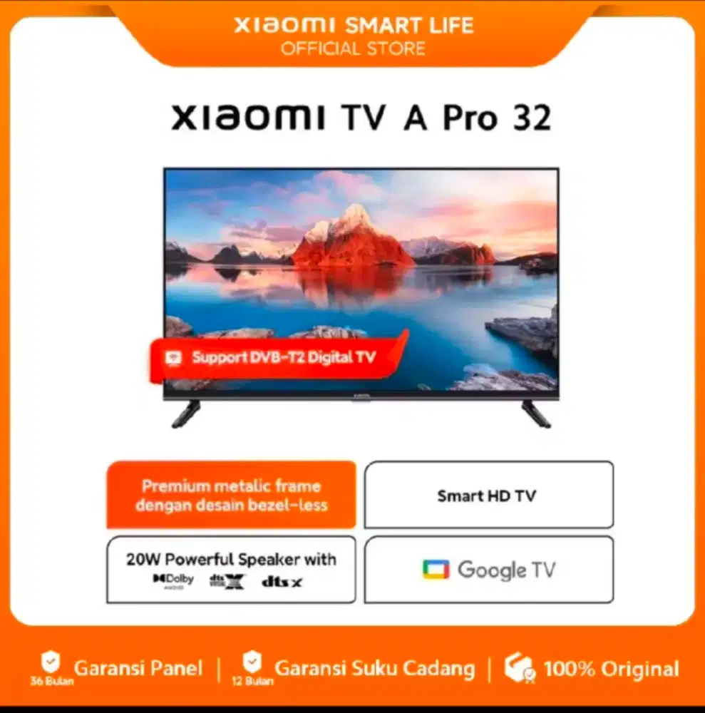 Xiaomi TV A Pro 32 Inch QLED 2026 | Google TV | Cicilan Home Credit