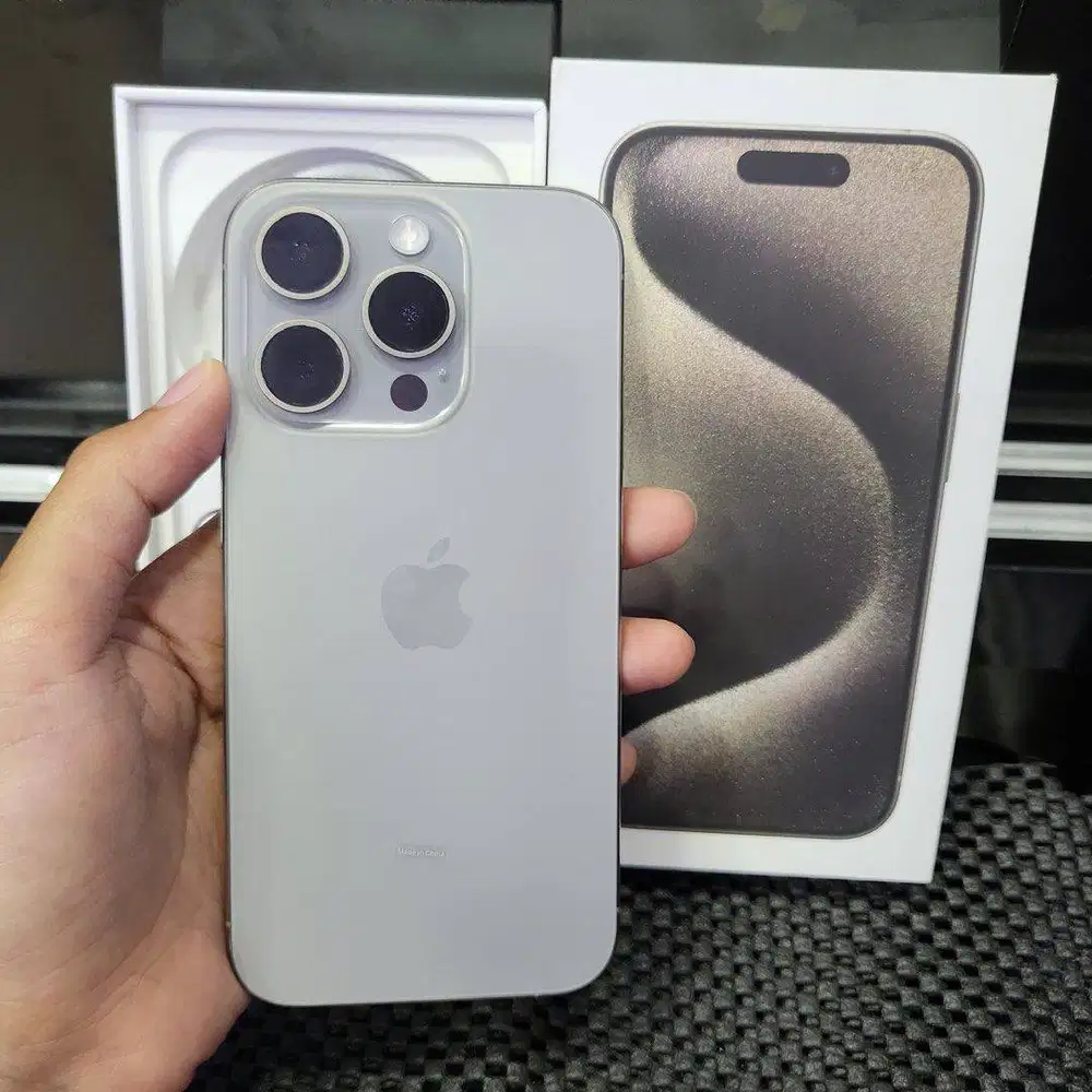 iPhone 15 Pro 256GB iBox Natural Mulus Lengkap
