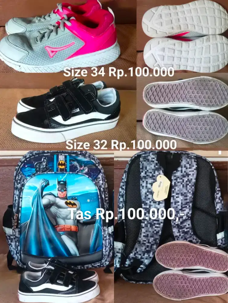 Sepatu tas anak sekolah