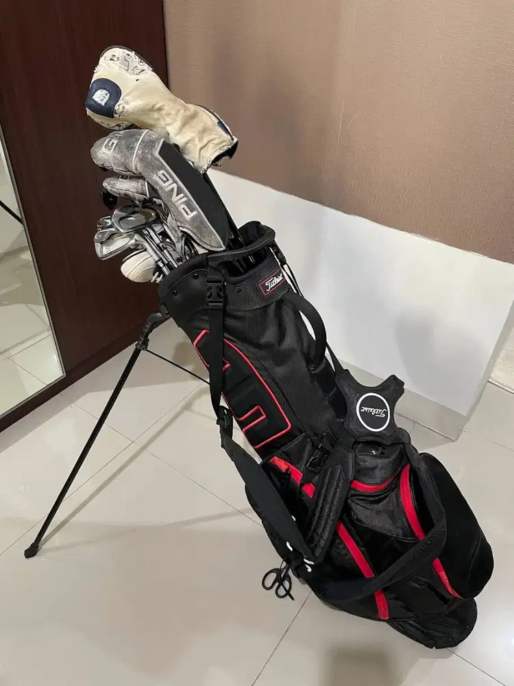 Golfset Titliest Bag, PING G425, Miura, Taylormade, Putter Siap Pakai
