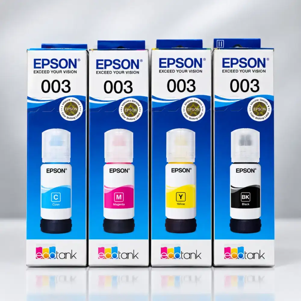 1 set tinta Original Epson 003 Printer L1110, L3110, L5190, L1210, dll