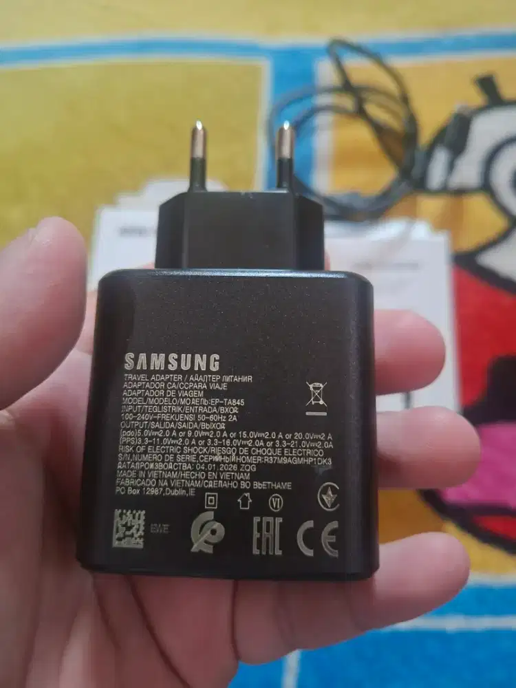 ADAPTOR  SAMSUNG 45 WAT TYPE C TO C SUPER FAST CHARGING ORIGINAL